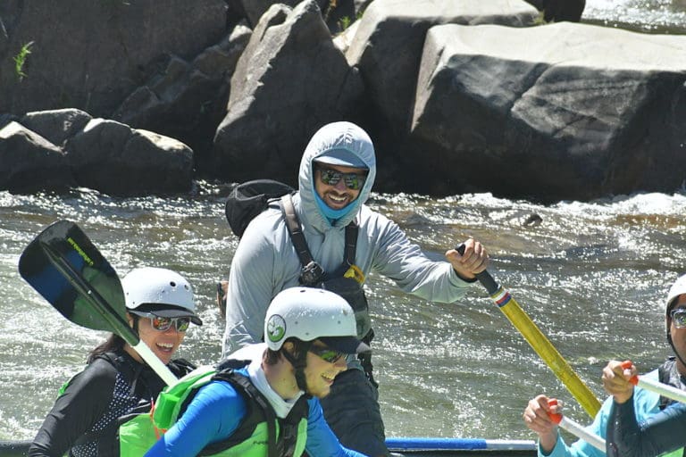 JD Abramson on the South Fork American River with Raft California