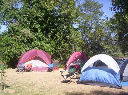 Tent camping at Rivers Bend Resort